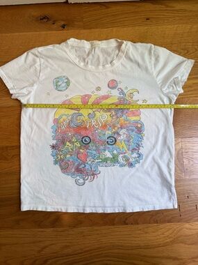 MOTHER The Little Goodie Goodie Tee with Multicolor Retro 'Take a Trip' Graphic